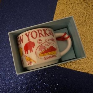 STARBUCKS NYC MINI BEEN THERE CERAMIC SHOT COFFEE Mug ORNAMENT LUX RARE